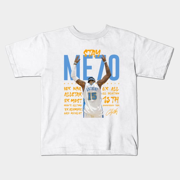 Carmelo Anthony STAYME7O Kids T-Shirt by Juantamad